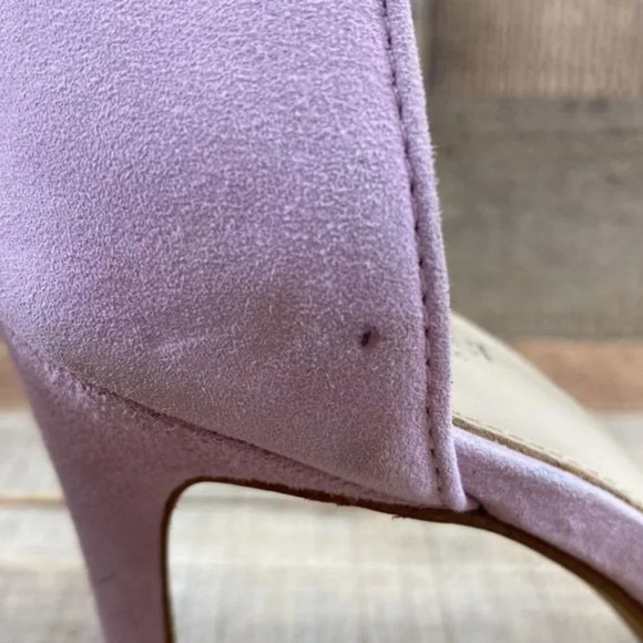 Botkier New York Purple Suede Leather Tassel Slingback Heel Womens 8 Peep Toe - Picture 8 of 16